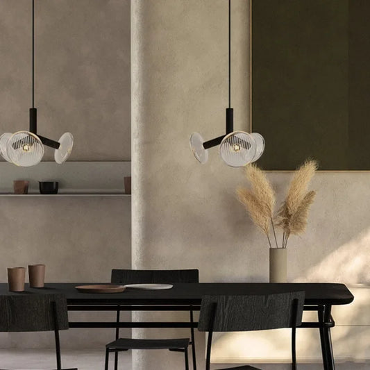 Fractal XS Style Chandelier angled view showing compact fractal structure and illuminated glass elements