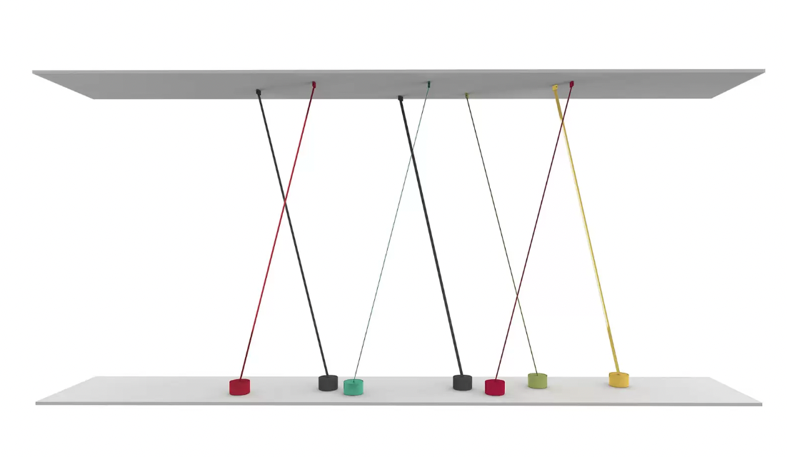 Elastica Strap style Floor Lamp MArtinelli Luce