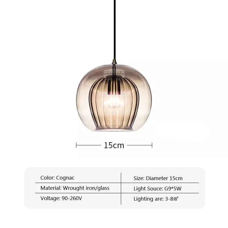Studio Pleated Crystal style Pendant marc wood