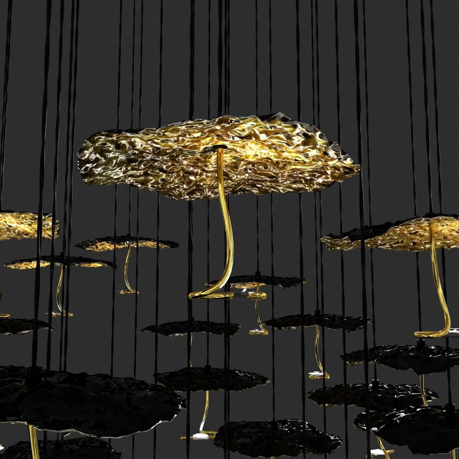 Gold Moon style Chandelier Catellani & Smith