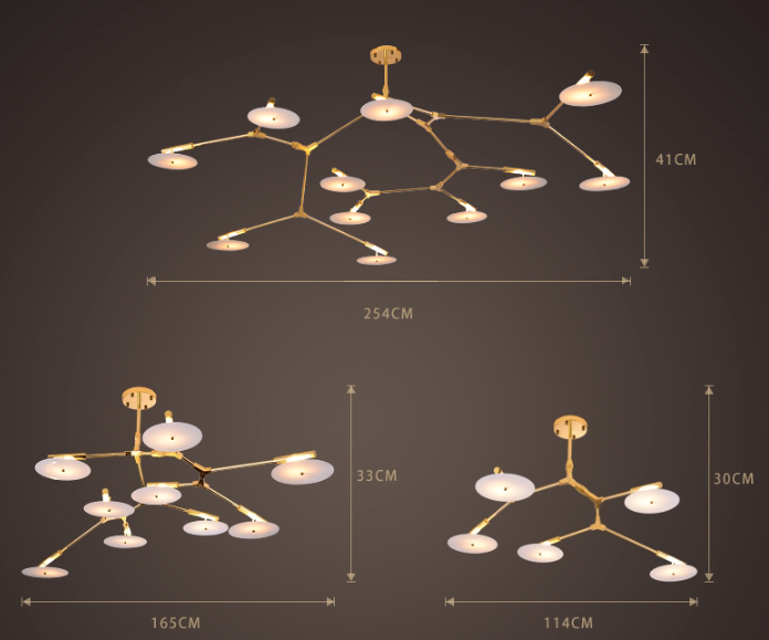 Branching Disc DB style Chandelier