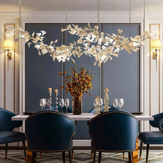 Gingko Leaf style Horisontal Chandelier
