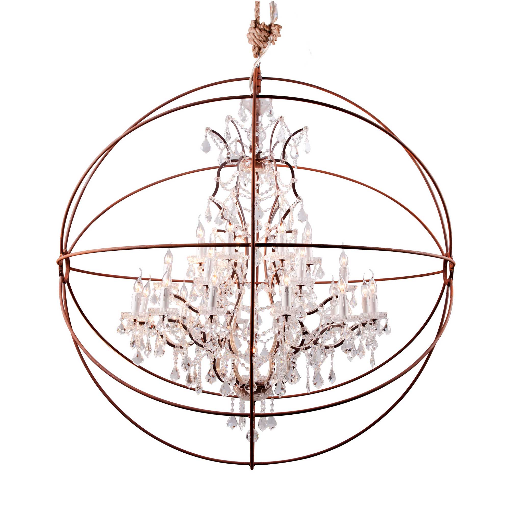 Foucault's Gyro style Chandelier 6-sizes