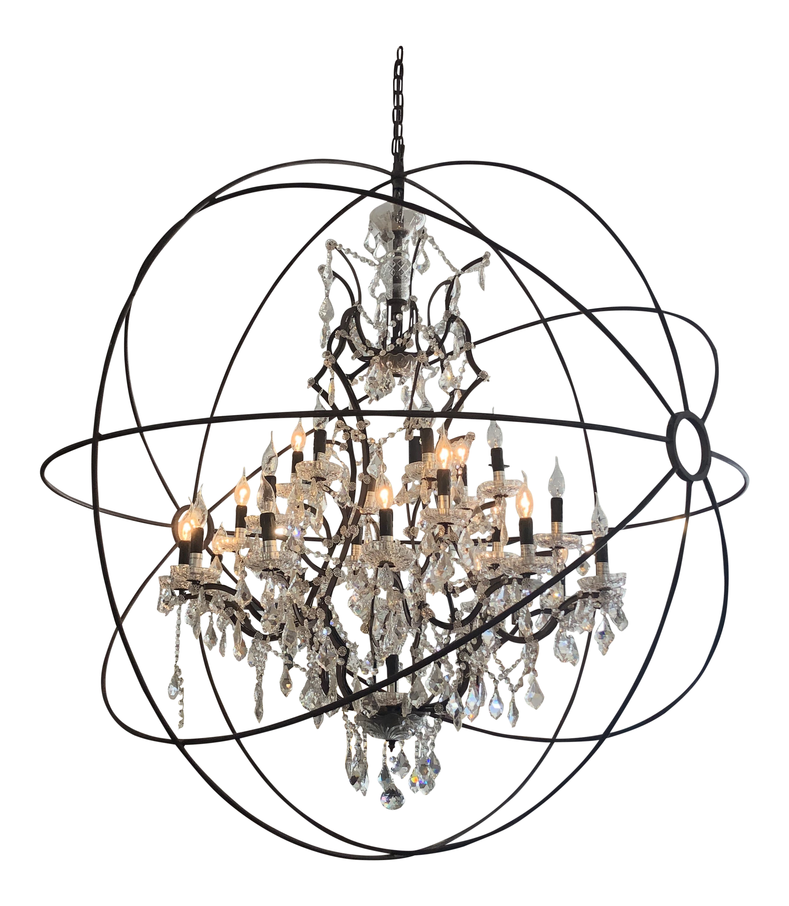 Foucault's Gyro style Chandelier 6-sizes