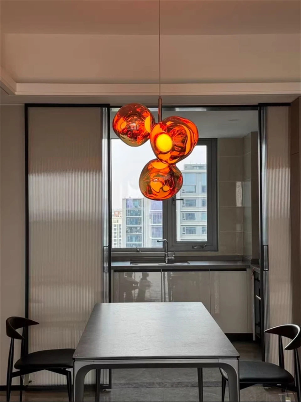 Melt style 4-head Chandelier