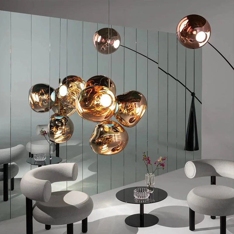 Melt style 4-head Chandelier