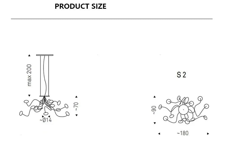 Oktopus S style Pendant Light