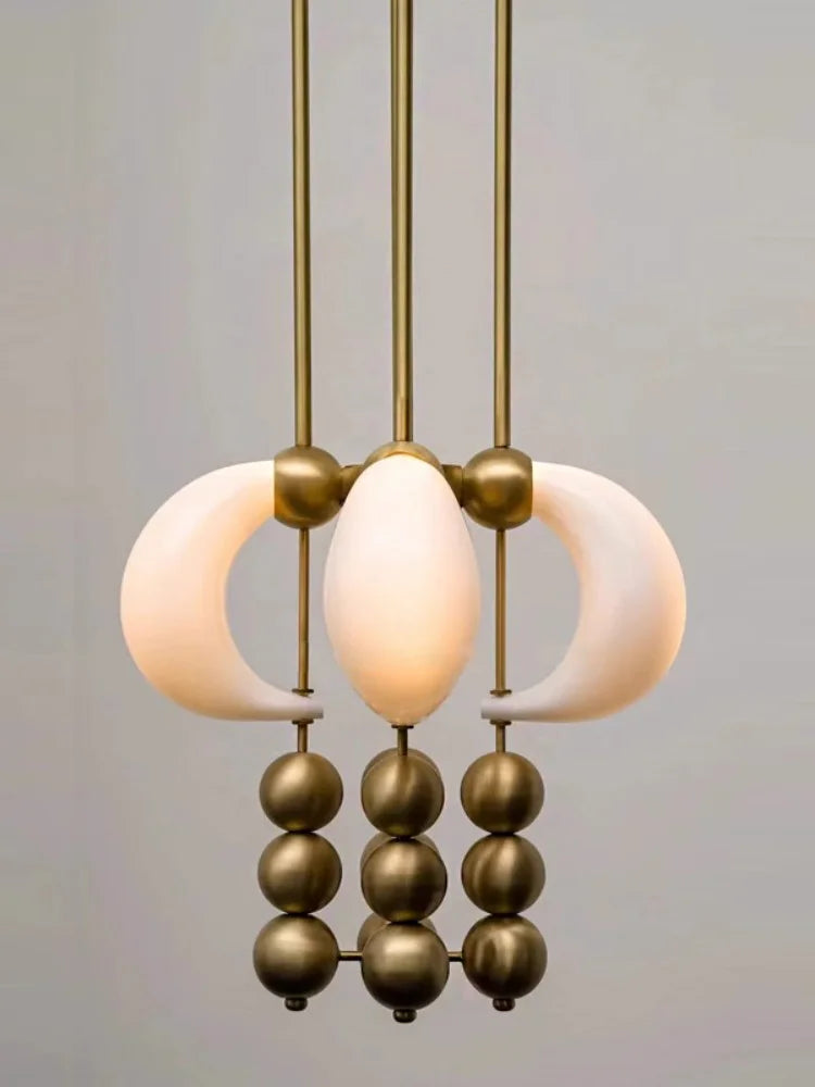 Side view of Patty 4-01 style suspension pendant with elegant curves