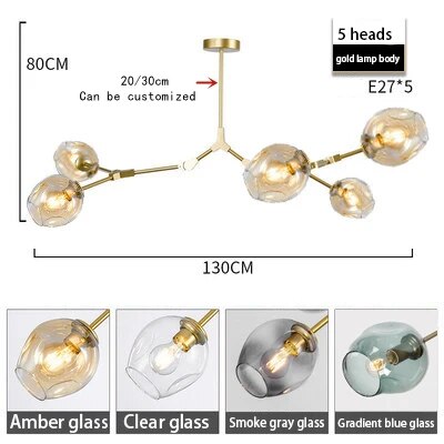 Branching Bubble Globe BB 00.39 style Chandelier