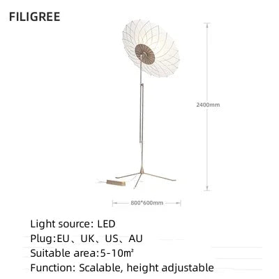 Filigree style floor lamp flos