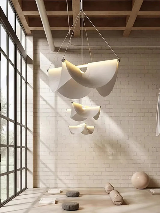 Drape 78 Style Light angled view showing elegant flowing sculptural form
