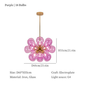 Glass Bubble Chandelier 3-colors