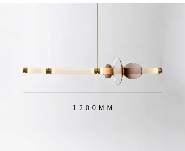 Luna style Glass Horisontal Pendant