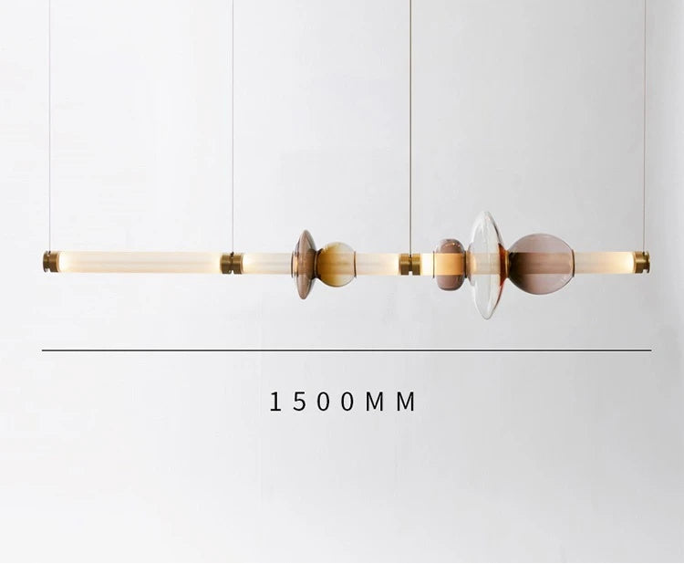 Luna style Glass Horisontal Pendant