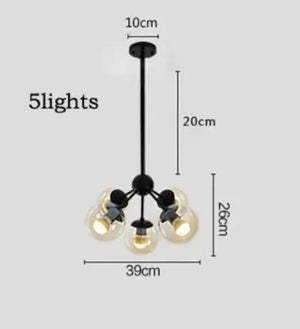 Modo style Chandelier 4-colors, 4-sizes