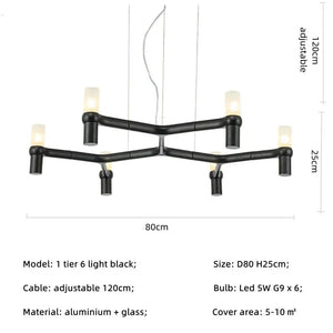 Crown style Chandelier 2-sizes, 4-colors