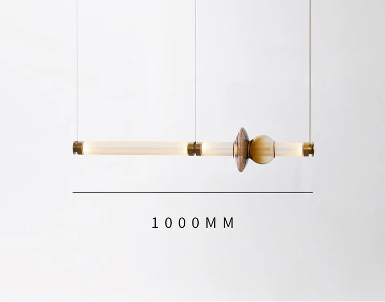 Luna style Glass Horisontal Pendant