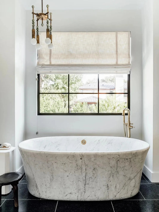 Talisman 4 style chandelier as statement lighting in contemporary interior space