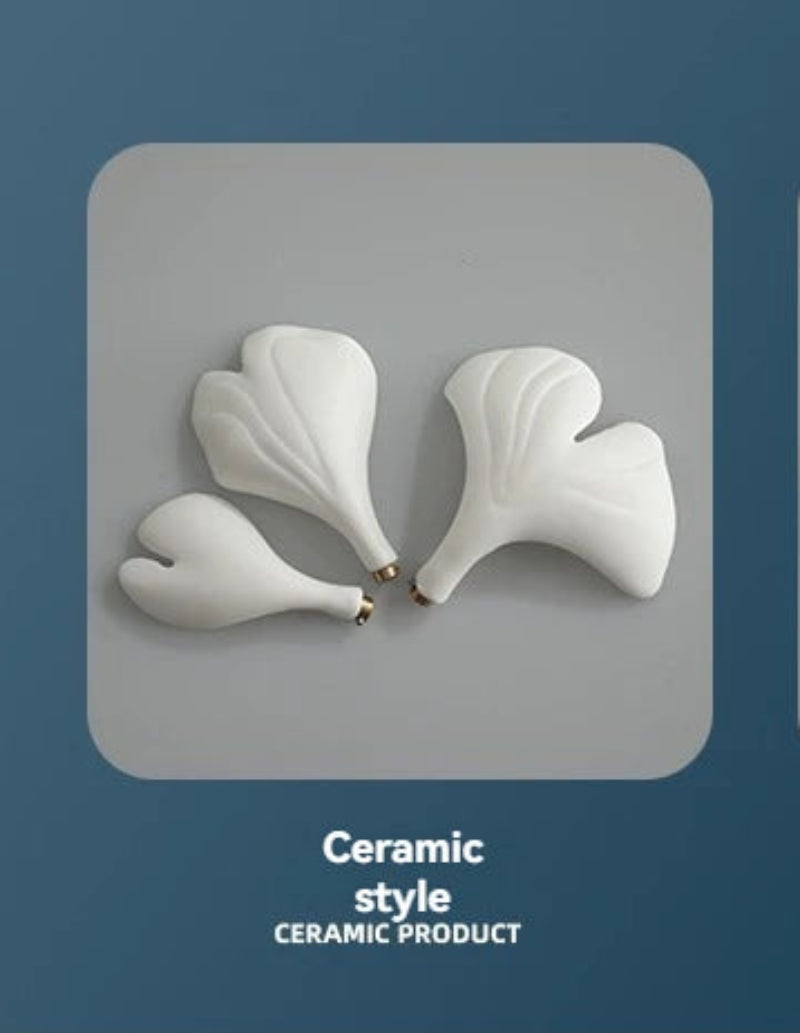 Luxury gingko leaf chandelier inspired by Andreea Braescu with porcelain leaves