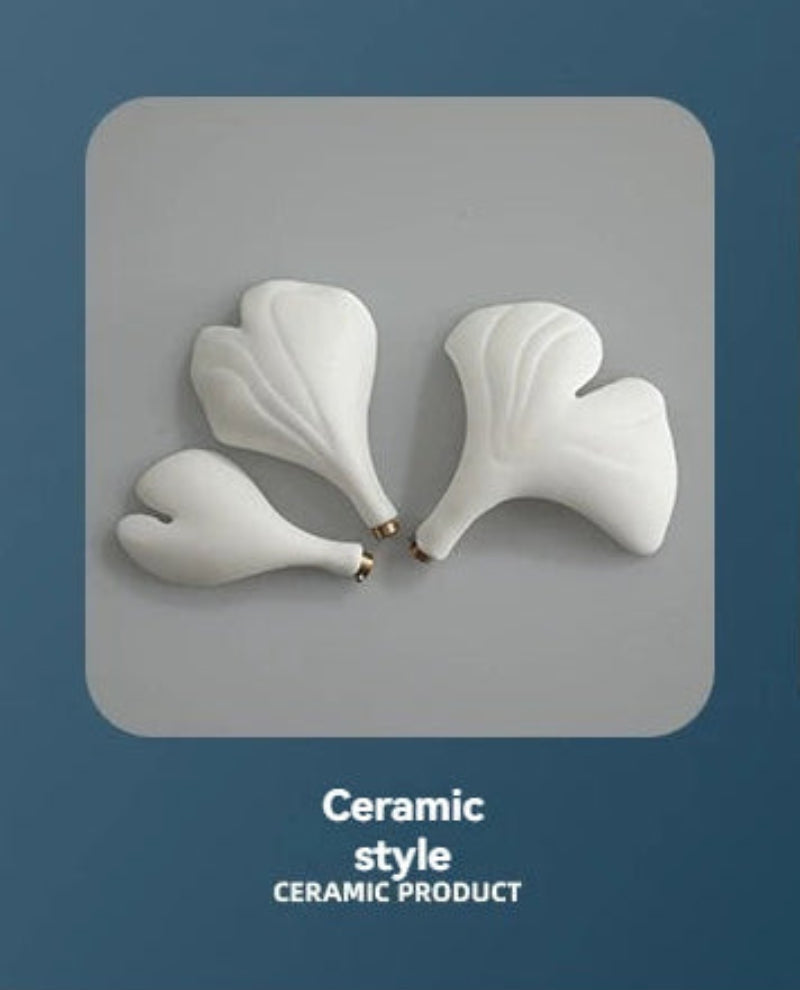 Luxury gingko leaf chandelier inspired by Andreea Braescu with porcelain leaves