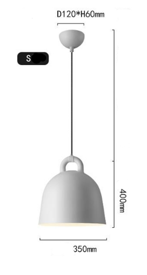 Bell style Light Pendant 3-colours, 4-sizes