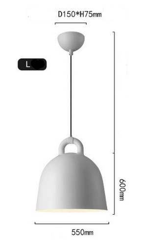 Bell style Light Pendant 3-colours, 4-sizes