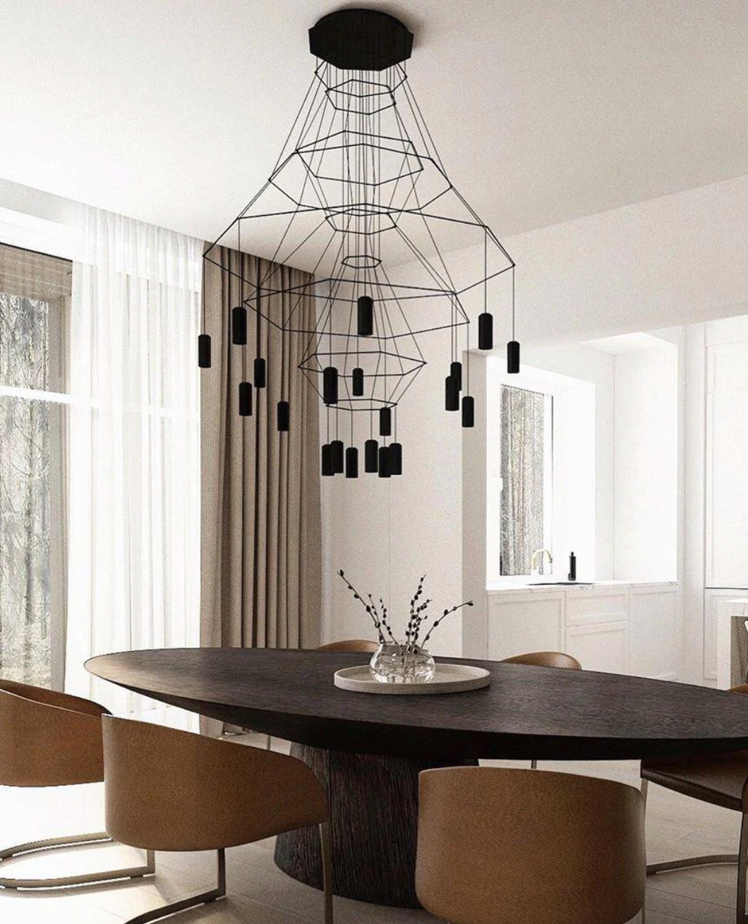 Wireflow 0315 style Wire Chandelier