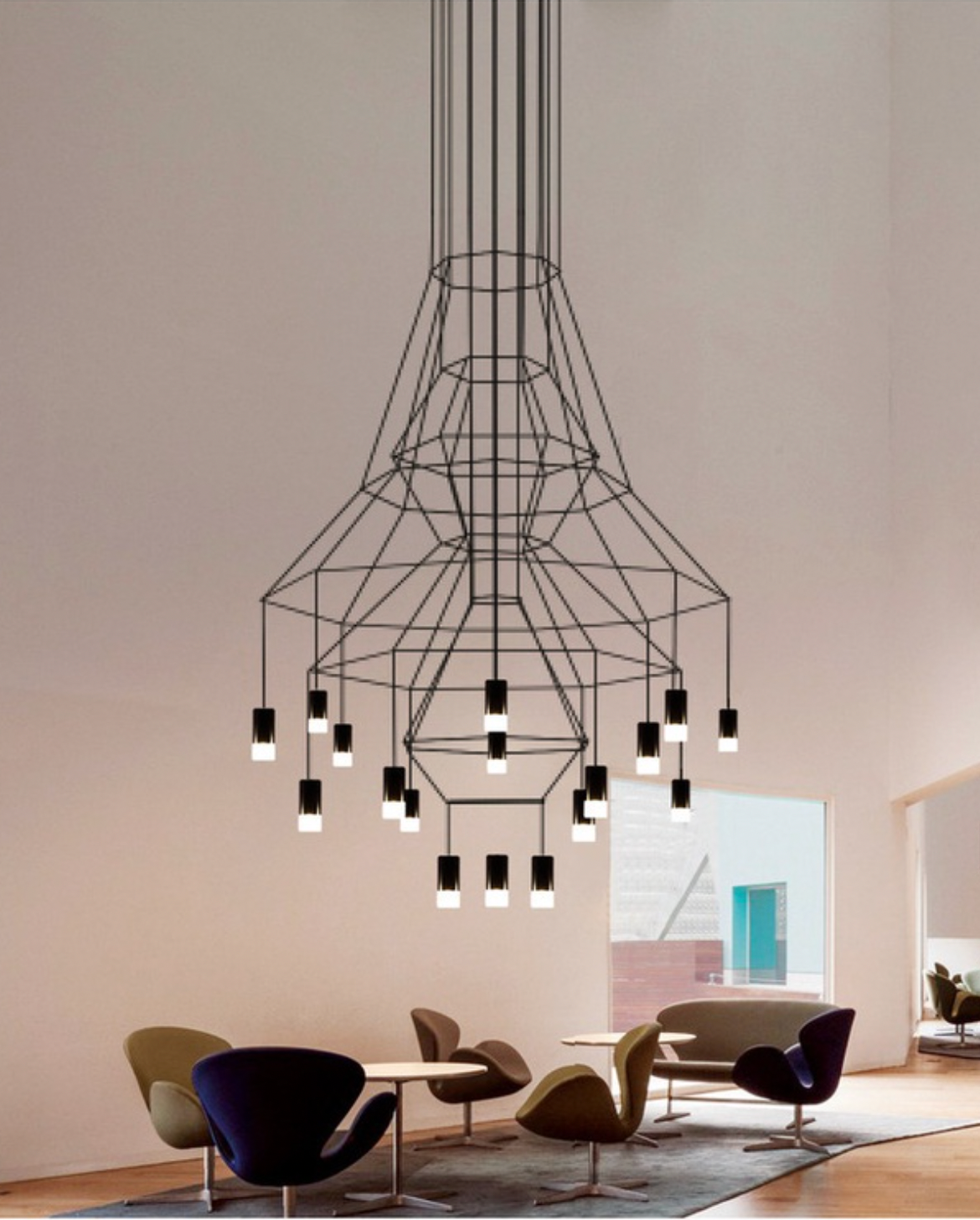 Wireflow 0315 style Wire Chandelier