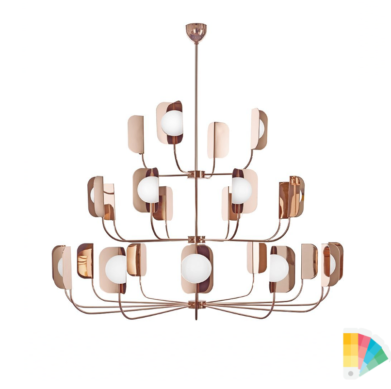 Leaf style Chandelier 3-sizes 2-colors