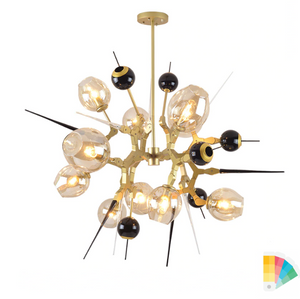 Globe Burst BU 00.04 style Chandelier, 2-colors, 3-versions