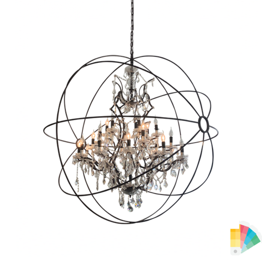 Foucault's Gyro style Chandelier 6-sizes