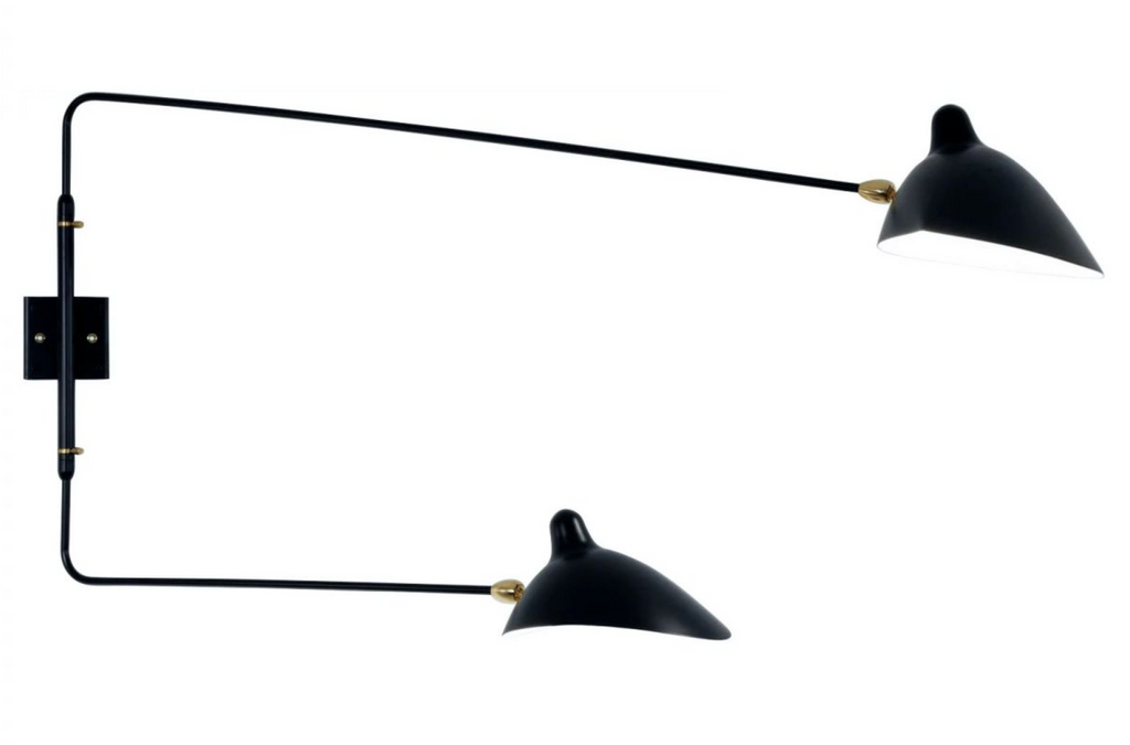 AP2B1C 2 Rotating Arms style Wall Lamp Serge Mouille