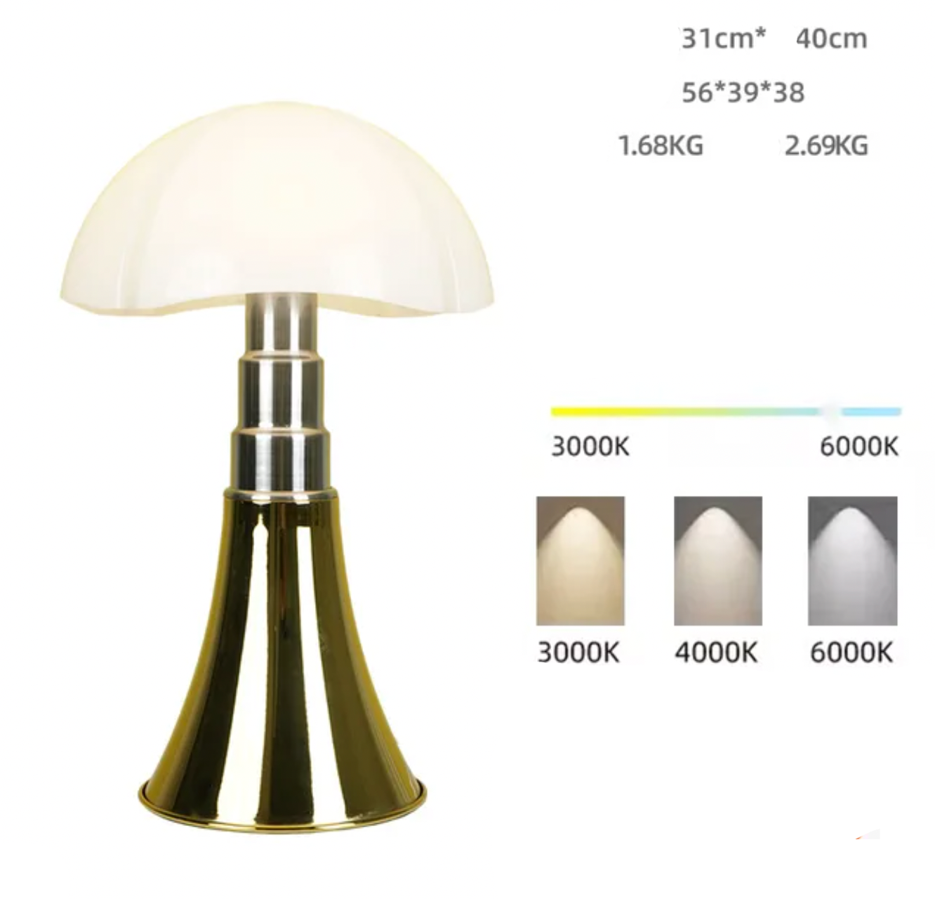 Pipistrello style Table Lamp 2-colors