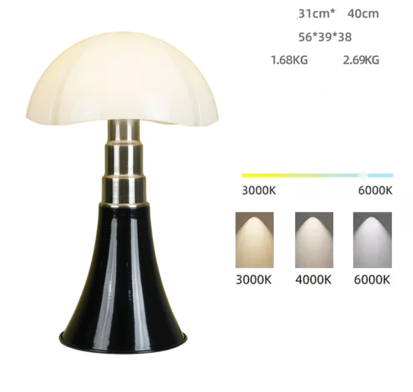 Pipistrello style Table Lamp 2-colors