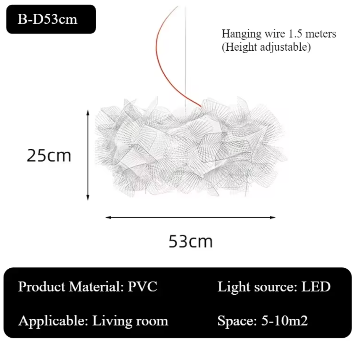 Clizia Pixel style Suspension Lamp 2-sizes