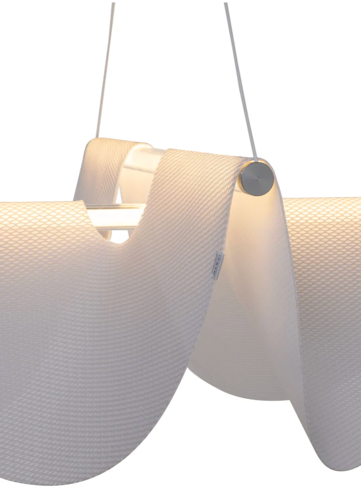 Close-up of Drape 118 Style Light sculptural surface and smooth flowing contours