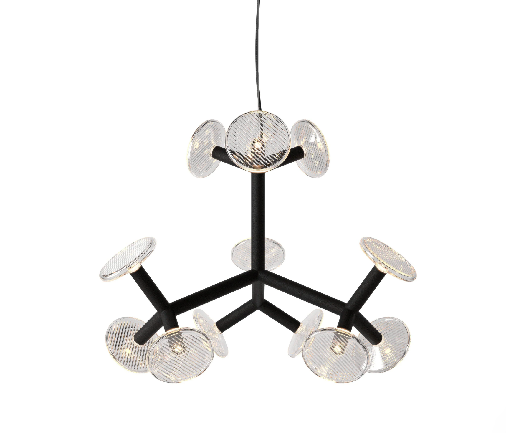 Fractal M Style Chandelier modern luxury statement lighting with fractal design and crystal metal branches