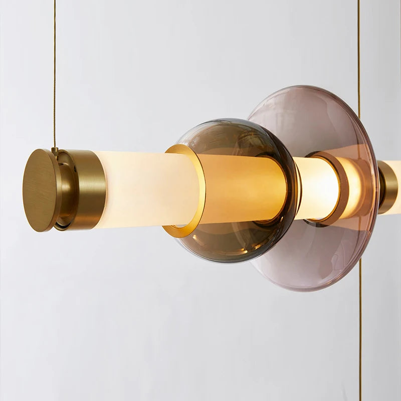 Luna style Glass Horisontal Pendant