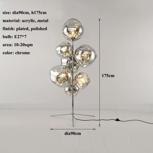 Melt style Chandelier Floor Lamp 4-colors