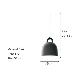 Bell style Light Pendant 3-colours, 4-sizes