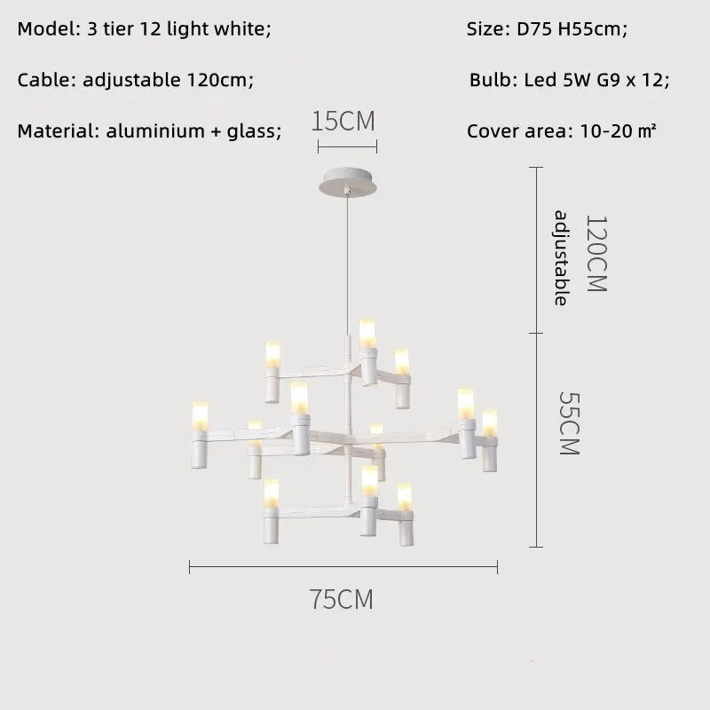 Crown style Chandelier 2-sizes, 4-colors