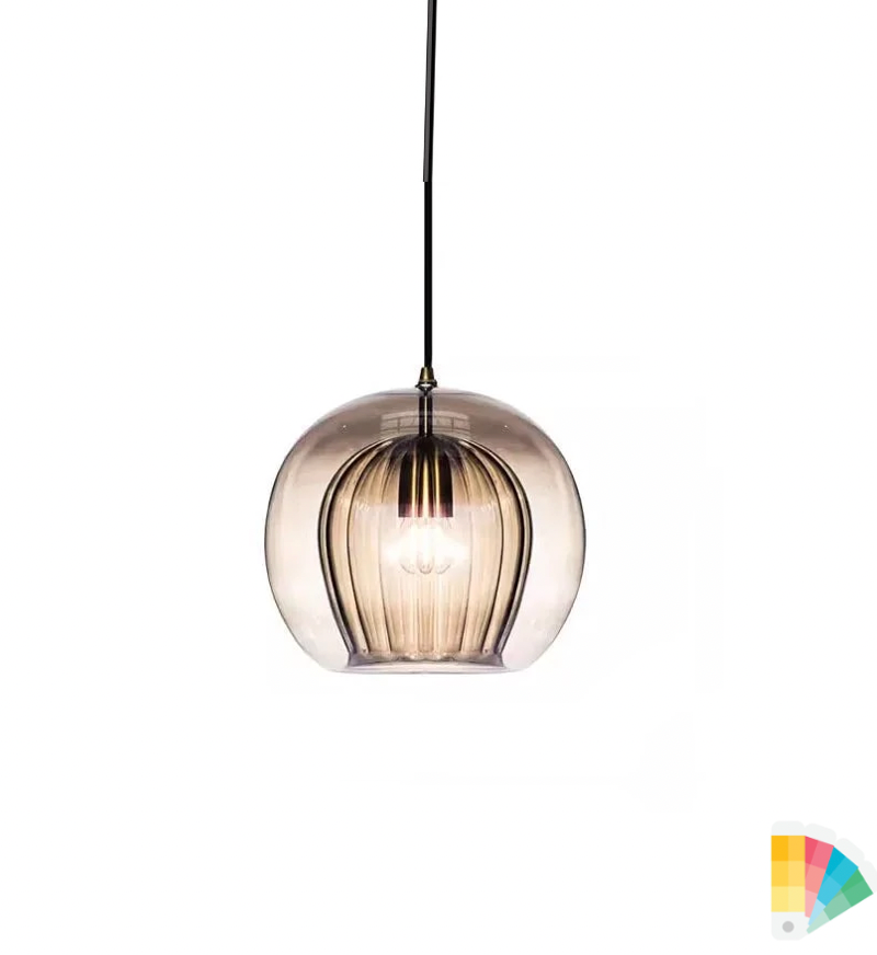 Studio Pleated Crystal style Pendant Medium 3-colors