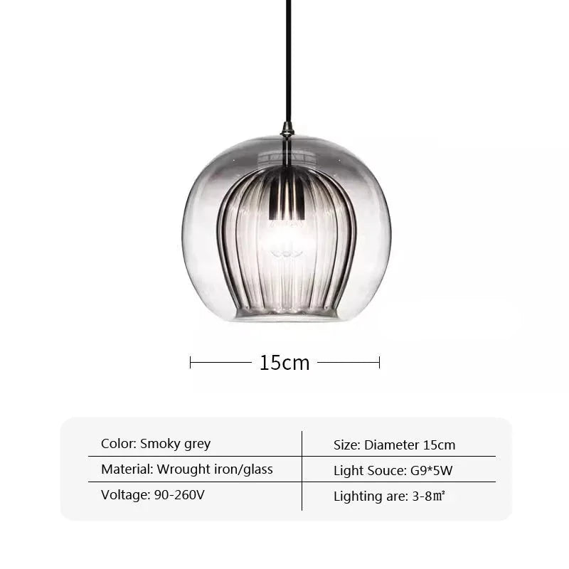 Studio Pleated Crystal style Pendant marc wood