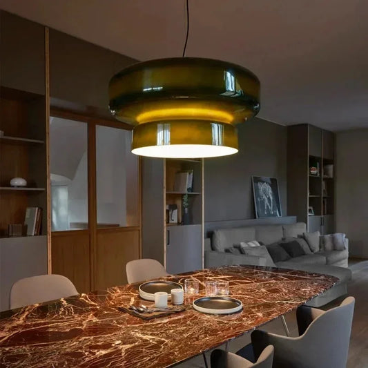Marset Bohemia suspension light above dining table