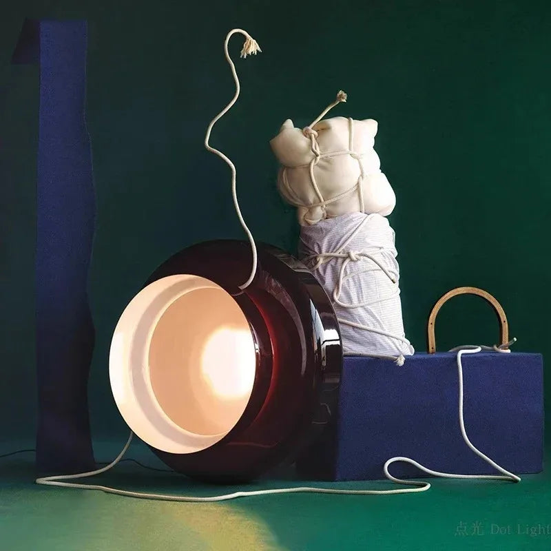 Detail of glass diffuser on Marset Bohemia suspension light