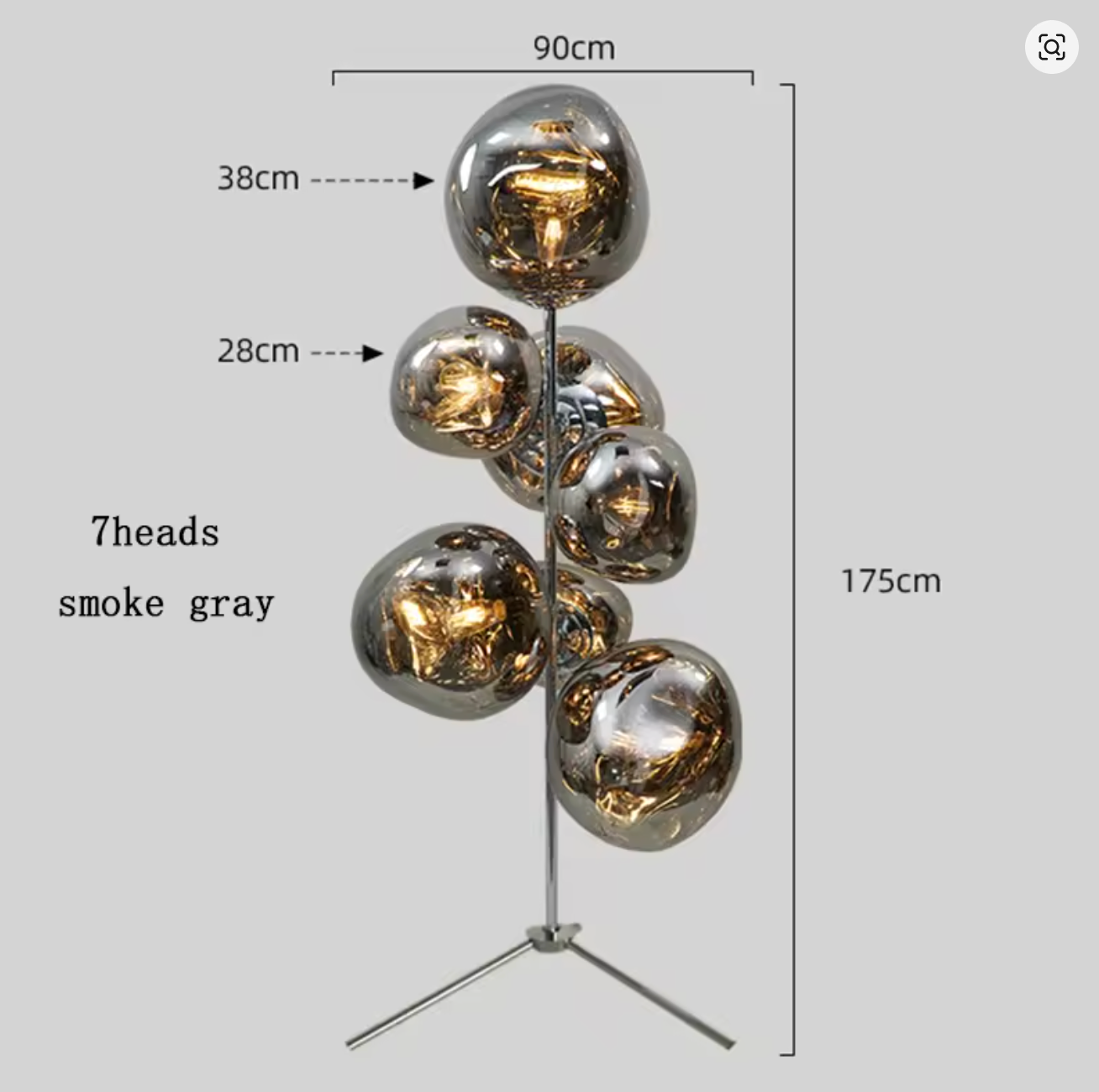 Melt style Chandelier Floor Lamp