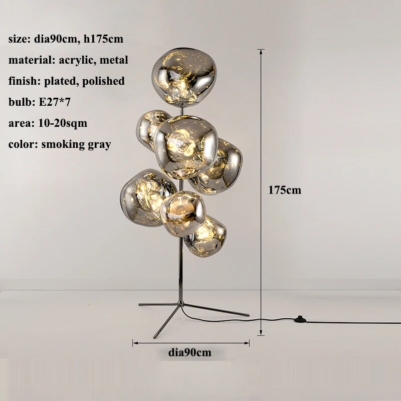 Melt style Chandelier Floor Lamp