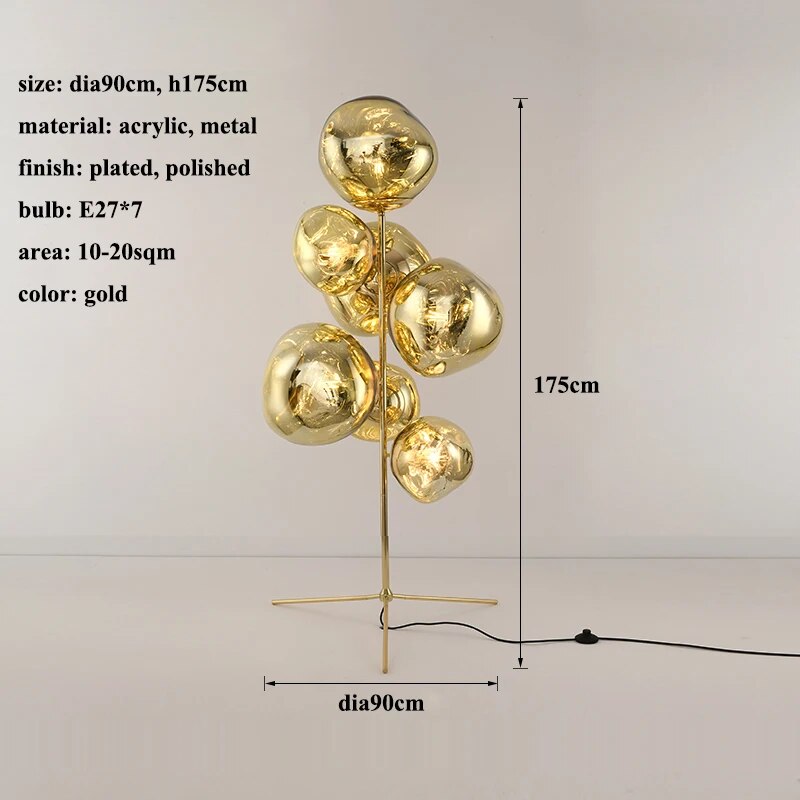 Melt style Chandelier Floor Lamp