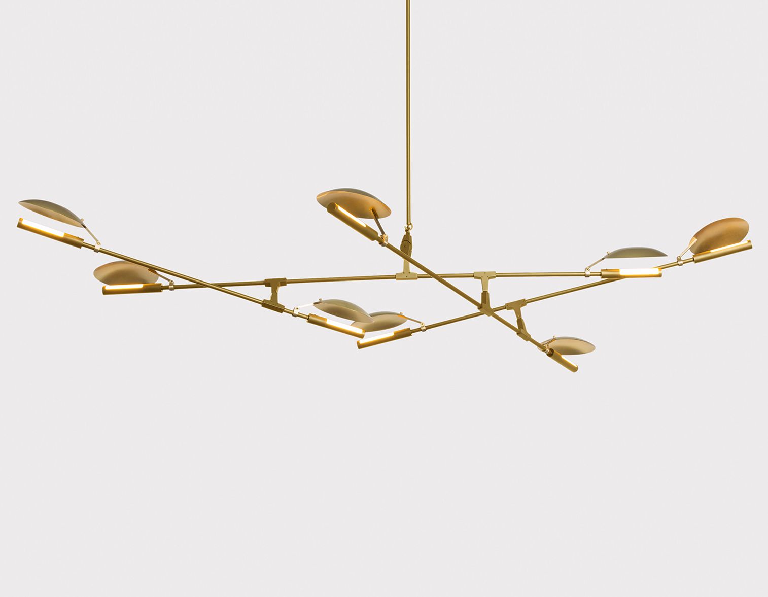 Branching Copper Disk DB Chandelier Lindsey Adelman