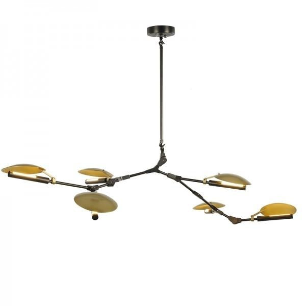 Branching Copper Disk DB Chandelier Lindsey Adelman